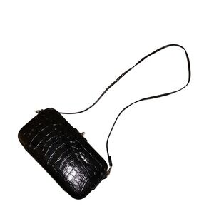 Jazzd Black Croc Embossed Clutch Crossbody Bag Evening Party Purse EUC